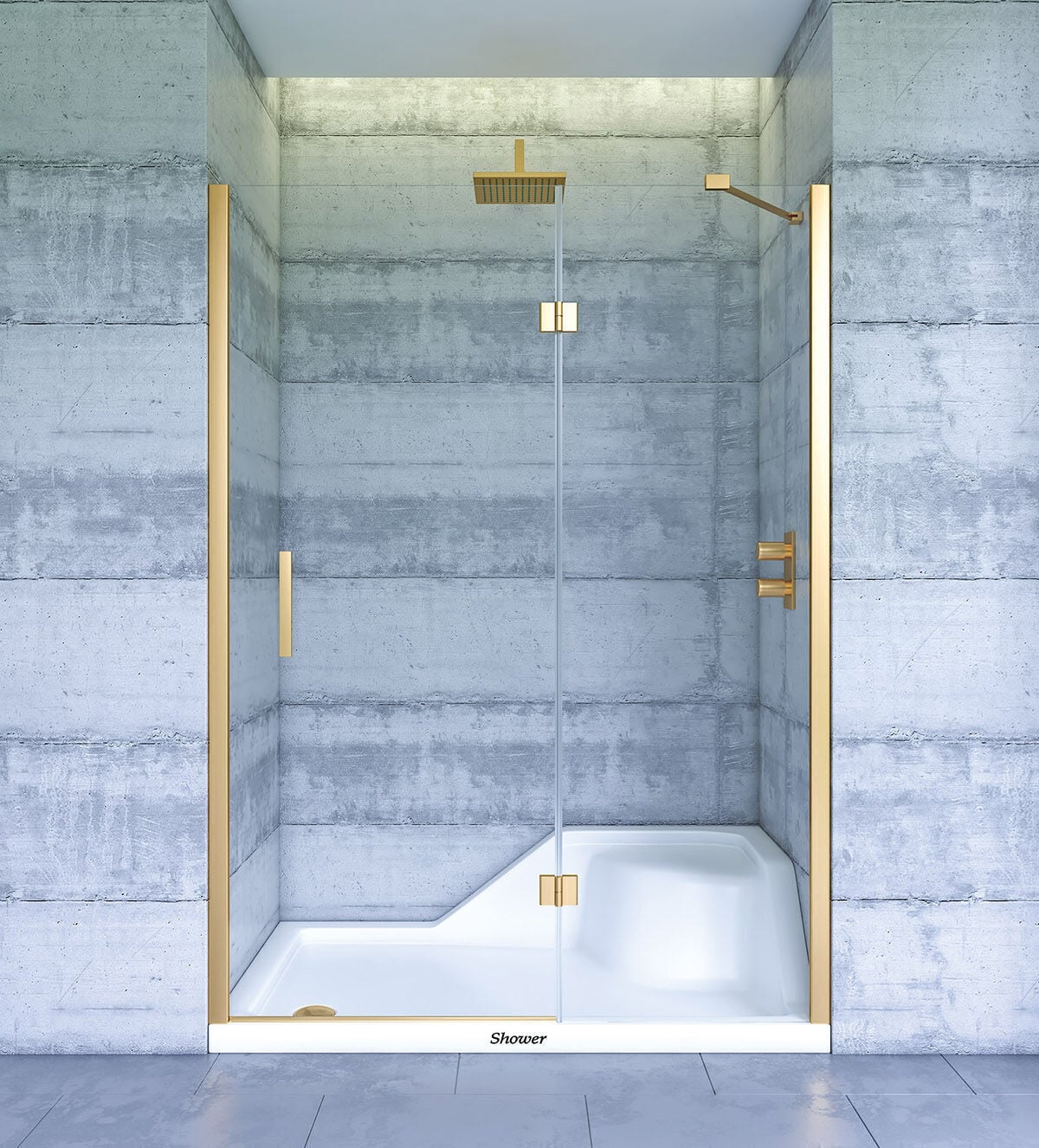 Shower Place 170 cm 1 Sabit 1 Açılır İki Duvar Arası Nokta Menteşeli Kabin