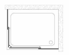 Shower Satürn 80x90 2 Sabit 2 Çalışır Dikdörtgen Tekne Üzeri Kabin