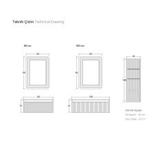 Shower Petra 80 cm Banyo Dolabı