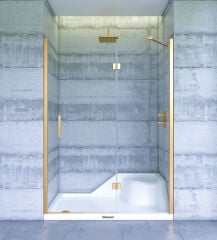 Shower Place 180 cm 1 Sabit 1 Açılır İki Duvar Arası Nokta Menteşeli Kabin