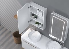 Shower Edra 130 cm Banyo Dolabı Antrasit/Legnano
