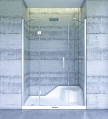 Shower Place 130 cm 2 Sabit 1 Açılır İki Duvar Arası Nokta Menteşeli Kabin