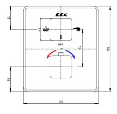 E.C.A. | TERMOSTATIK ANKASTRE BANYO/ DUŞ BATARYASI SIVA ÜSTÜ GRUBU - 2 YOLLU