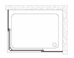 Shower Satürn 100x120 2 Sabit 2 Çalışır Dikdörtgen Tekne Üzeri Kabin