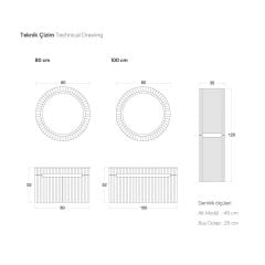 Shower Zara 100 cm Banyo Dolabı (Çekmeceli) Boy Dolapsız - Aytaşı