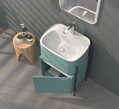Shower İron 1 Banyo Dolabı Petrol Mavi