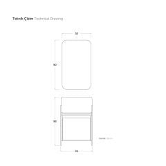 Shower İron 1 Banyo Dolabı Petrol Mavi