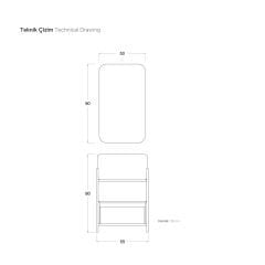 Shower İron 2 Banyo Dolabı Sahra