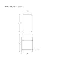 Shower İron 3 Banyo Dolabı Antrasit