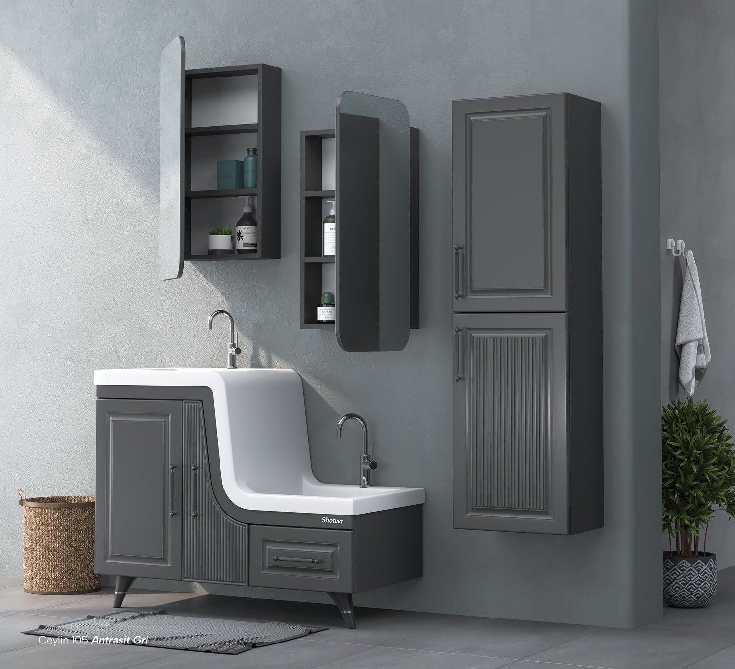 Shower Ceylin 105 Banyo Dolabı