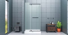 Shower Original 80x130 1 Sabit 1 Açılır Nokta Menteşeli Yan Panelli Kabin