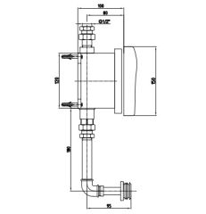 E.C.A. | FOTOSELLİ PİSUVAR MUSLUĞU (ELEKTRİKLİ - SIVA ALTI)