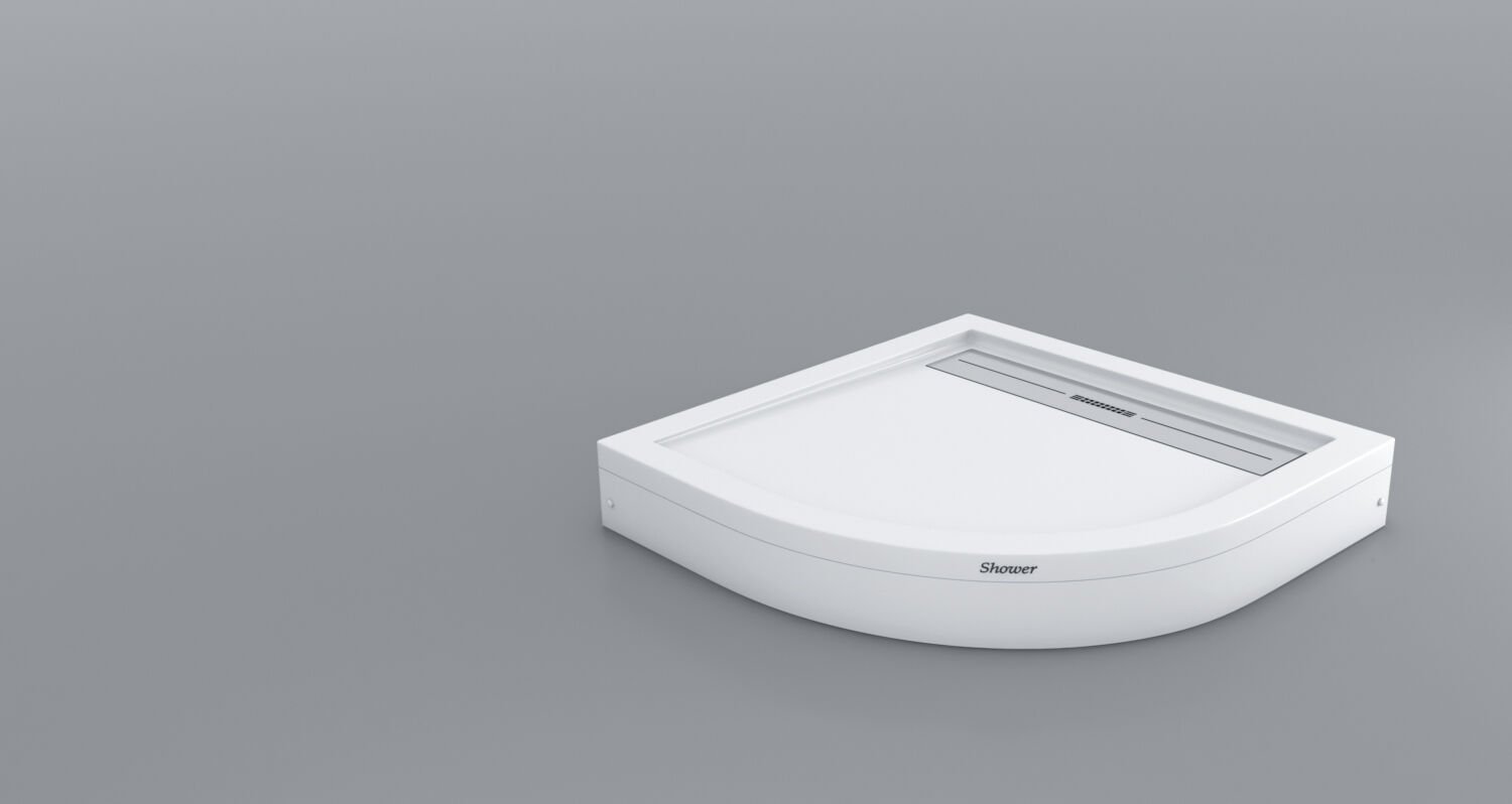 Shower 80x80 Drop Oval Panelli Duş Teknesi