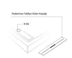 Shower 80x80 Drop Oval Panelli Duş Teknesi