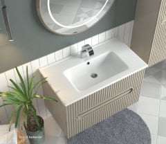 Shower Blue 65 cm Banyo Dolabı Boy Dolapsız - Antrasit