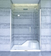 Shower Place 180 cm 2 Sabit 1 Açılır İki Duvar Arası Nokta Menteşeli Kabin