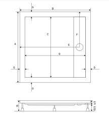 Shower 80x80 Drop Kare Panelli Duş Teknesi