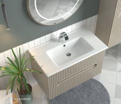 Shower Blue 85 cm Banyo Dolabı Boy Dolaplı - Sahra