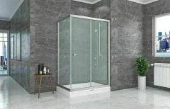 Shower Satürn 90x120 1 Sabit 1 Çalışır Yan Panelli Tekne Üzeri Kabin