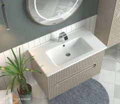 Shower Blue 100 cm Banyo Dolabı Boy Dolaplı - Antrasit