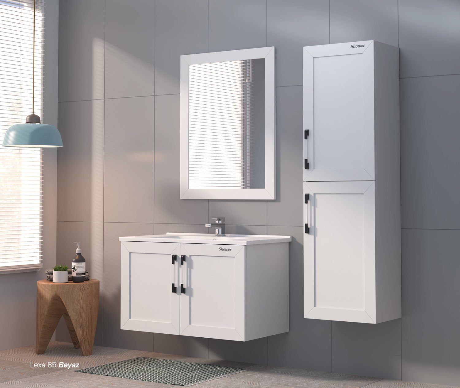 Shower Lexa 85 cm Banyo Dolabı