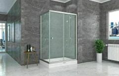 Shower Satürn 100x120 1 Sabit 1 Çalışır Yan Panelli Tekne Üzeri Kabin