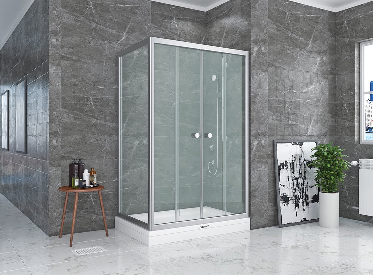 Shower Satürn 70x120 2 Sabit 2 Çalışır Yan Panelli Tekne Üzeri Kabin