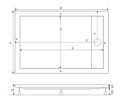 Shower 80x140 Drop Dikdörtgen Panelli Duş Teknesi