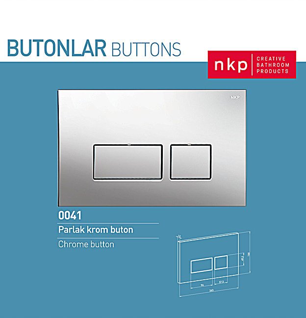 NKP | PARLAK KROM BUTON 3/6 LT.
