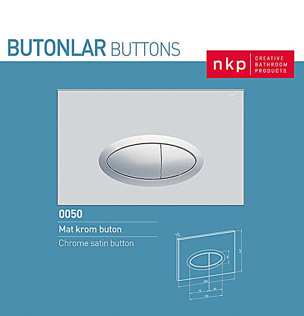 NKP | MAT KROM BUTON ELİPS 3/6 LT.
