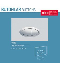 NKP | MAT KROM BUTON ELİPS 3/6 LT.