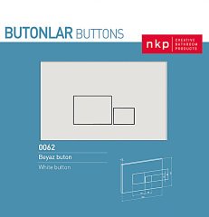 NKP | BEYAZ BUTON KARE 3/6 LT. -0062-