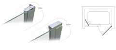 Shower Relax-Jüpiter 160 cm İki Duvar Arası 1 Sabit 1 Çalışır Tekne Üzeri Duş Kabini