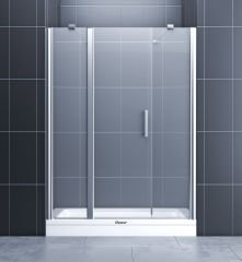 Shower Relax-Jüpiter 130 cm İki Duvar Arası 2 Sabit 1 Açılır Tekne Üzeri Duş Kabini