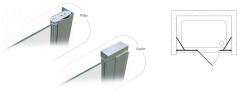 Shower Relax-Jüpiter 140 cm İki Duvar Arası 2 Sabit 1 Açılır Tekne Üzeri Duş Kabini
