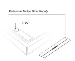 Shower 90x180 Drop Dikdörtgen Panelli Duş Teknesi
