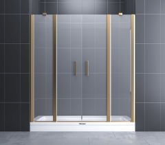 Shower Relax-Jüpiter 140 cm İki Duvar Arası 2 Sabit 2 Açılır Tekne Üzeri Duş Kabini
