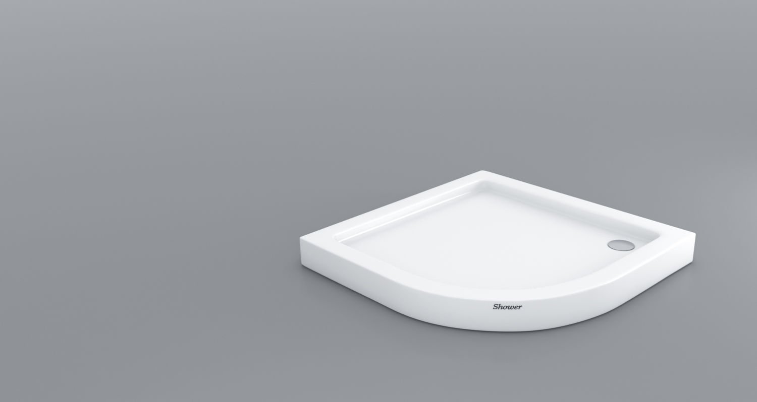 Shower 130x130 Baffy Oval Monoblok Duş Teknesi