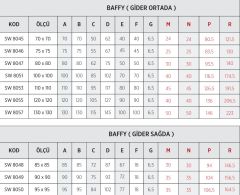 Shower 130x130 Baffy Oval Monoblok Duş Teknesi