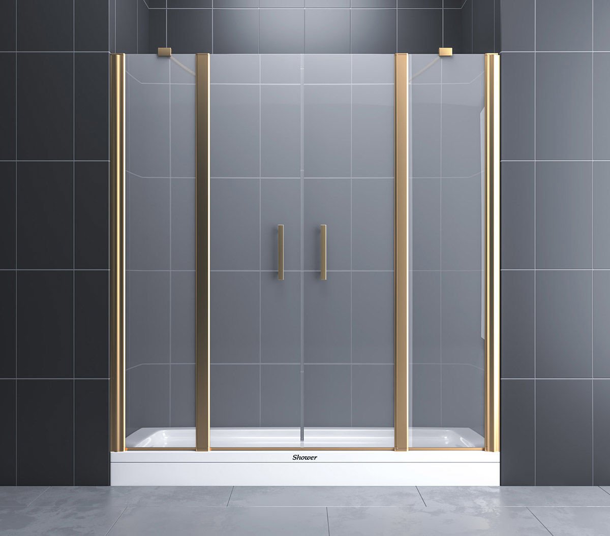 Shower Relax-Jüpiter 190 cm İki Duvar Arası 2 Sabit 2 Açılır Tekne Üzeri Duş Kabini