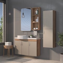 Shower Özgün 65 cm Banyo Dolabı Boy Dolapsız - Sahra/Hazar