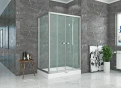 Shower Satürn 90x190 2 Sabit 2 Çalışır Yan Panelli Tekne Üzeri Kabin