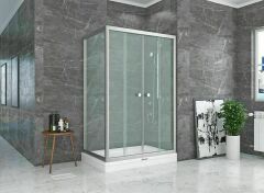 Shower Satürn 100x150 2 Sabit 2 Çalışır Yan Panelli Tekne Üzeri Kabin
