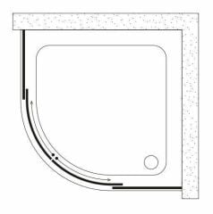 Shower Satürn 130x130 2 Sabit 2 Çalışır Oval Tekne Üzeri Kabin