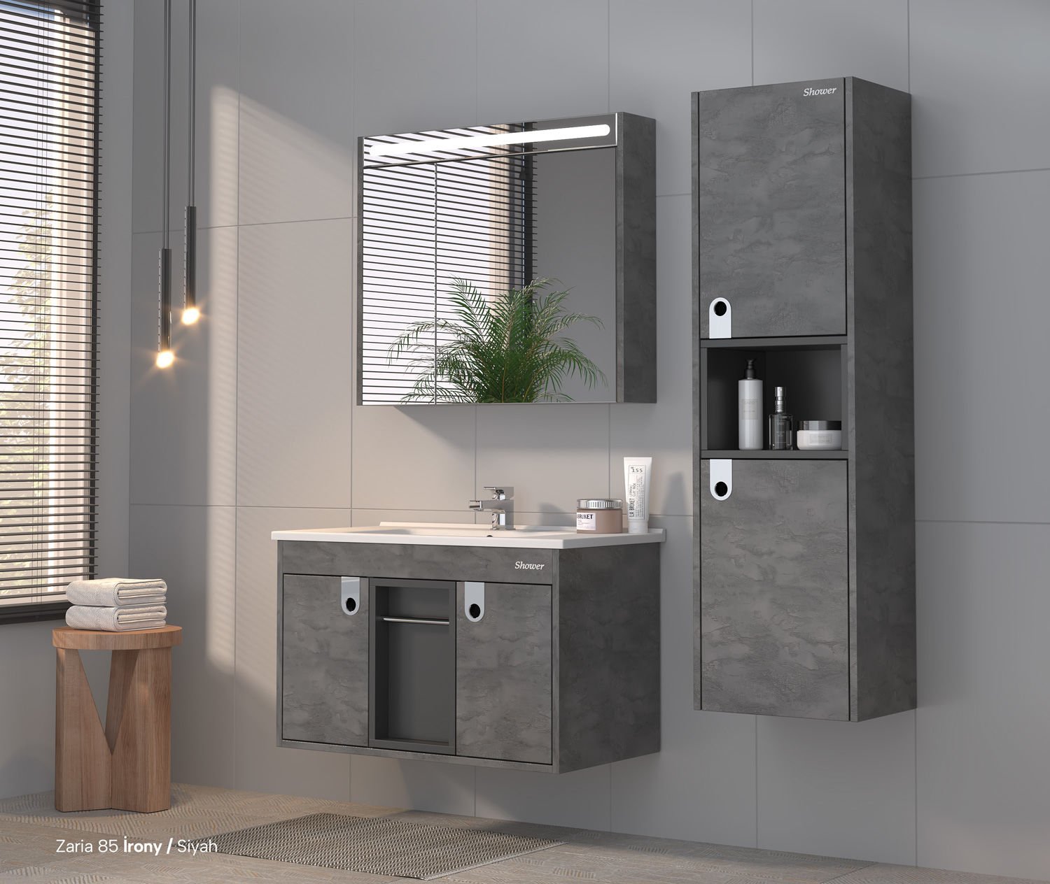 Shower Zaria 100 cm Banyo Dolabı
