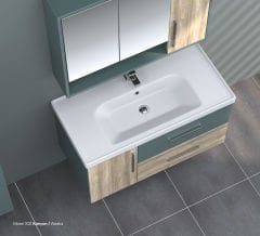 Shower Moon 100 cm Banyo Dolabı Boy Dolapsız - Hazar/Antrasit