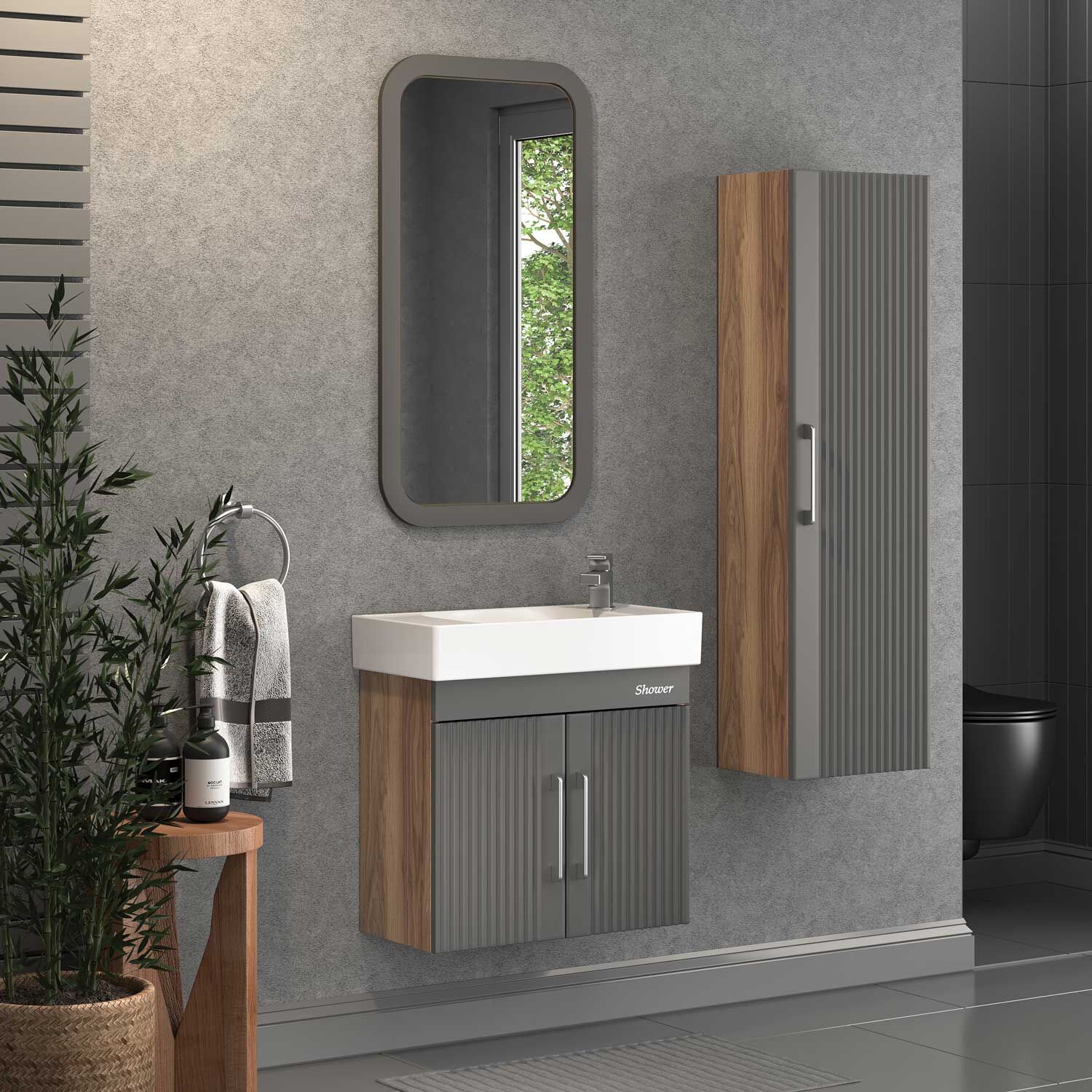 Shower Area 50 cm Banyo Dolabı