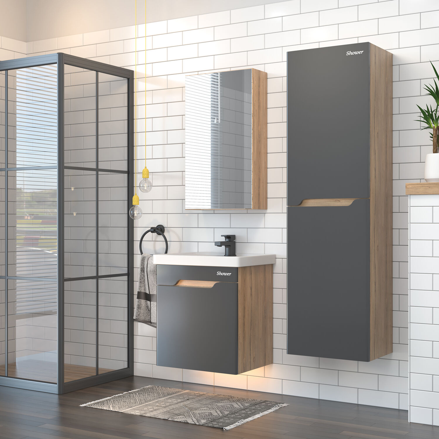 Shower Milano Plus 50 cm Banyo Dolabı