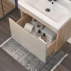 Shower Milano Plus 80 cm Banyo Dolabı Boy Dolaplı - Antrasit/Legnano