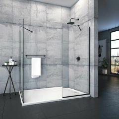 Shower Joy 90x170 2 Sabit Ön Cephe Girişli Yan Panelli Tekne Üzeri Kabin